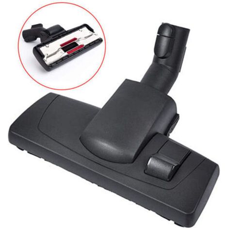 Brosse à aspirateur, Universelle, 35 mm, en Plastique, avec 2 roulettes, Prise de Fil pour Tapis et Adaptateur, Convient aux aspirateurs AEG, Siemens, Miele, Bosch etc. (1/5)