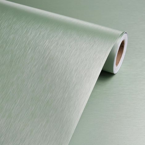 Credence Adhesive pour Cuisine Vert Clair Effet INOX Brossé Film Adhesif pour Meuble Cuisine Vert Metallique Stickers Frigo Lave Vaisselle Papier Adhesif Meuble Cuisines Armoire 40CMx2M (1/5)