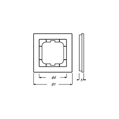 Cornice di copertura Busch Jaeger 1721-275 alluminio IP20 senza viti