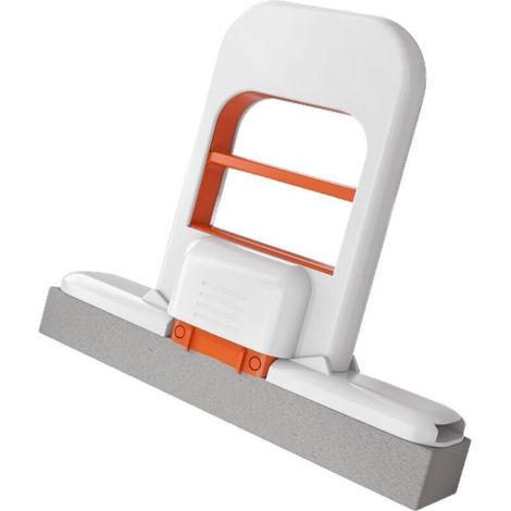 An orange sponge can replace a cloth for cleaning tables, bathrooms, windows, and dining tables.