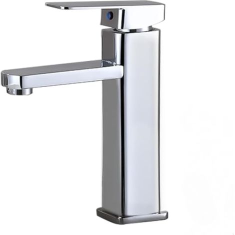 Grifo de baño, grifo mezclador para lavabo, agua fría y caliente, apto para inodoros y baños (galvanizado). (1/5)