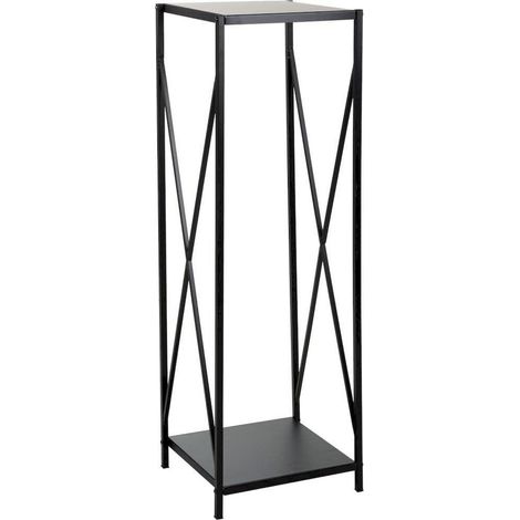 range bûches design en fer noir pour intérieur élégant - noir intense finition brillante (1/4)
