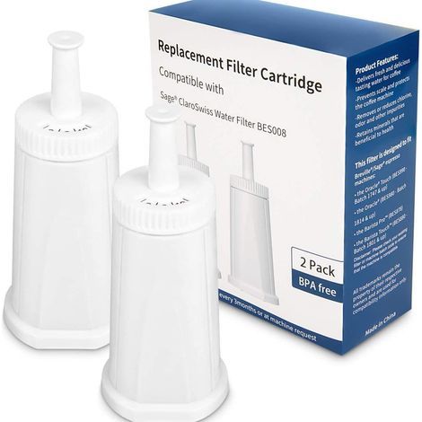 Confezione da 2 filtri acqua di ricambio per macchine da caffè espresso Sage Oracle Touch, Barista, Claro Swiss, modelli BES008 e BES920. (1/5)