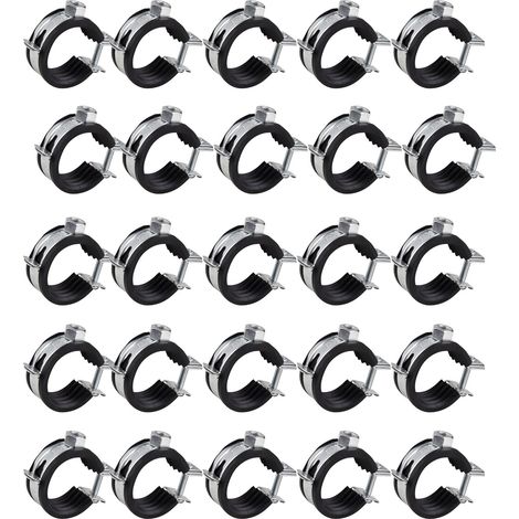 25x Stahl Rohr Schellen 32mm 33mm 34mm 35mm Schraub Schelle Halter Befestigung (1/5)