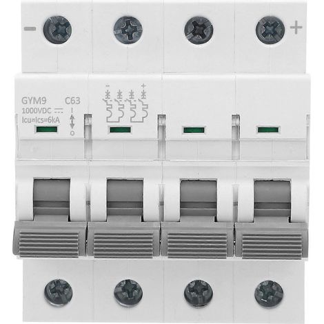 DC-Leistungsschalter Mini-DIN-Schienenmontage Schutzausrüstung GYM9‑C63 4P 1000V