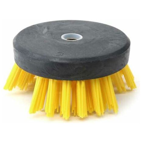 Tête de débroussailleuse nylon Rilsan 160mm – Compatible débroussailleuses 20/25,4mm – Haute résistance pour béton et pavés – Couleur jaune