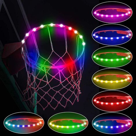 Lumières LED pour panier de basket, anneau lumineux LED télécommandé, 16 couleurs personnalisables