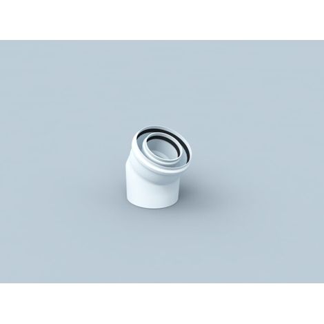 Bertrams Polyline LAS coude 41BG30-80 30 °, DN 80 / 125, intérieur, blanc