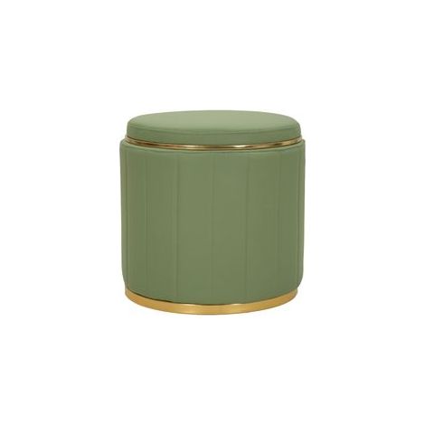 Pouf london avec rangement vert ø 46,5x44 (1/5)
