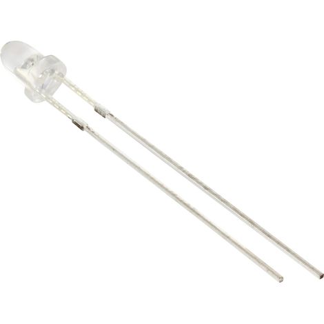 TRU COMPONENTS  LED bedrahtet  Kaltweiß Halbrund 3 mm 70000 mcd 15 °