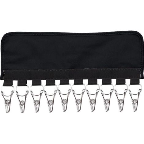 Porta cappellini, organizer per cappellini, organizer per cappellini da parete, appendini per organizer per cappellini, portaoggetti per baseball, per cappelli, sciarpe, 10 clip (nero) (1/4)