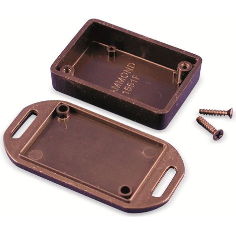 Kunststoff-Gehäuse HAMMOND, 1551FFLBK, ABS, schwarz, IP54, 50x35x15 mm
