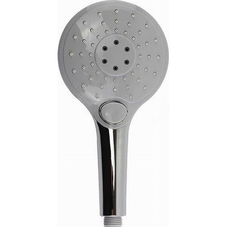 TRADE SHOP - Doccetta Rotonda Doccino Soffione Doccia Cornetta Pulsante 69109 Bagno 13x24 Cm - (1/2)