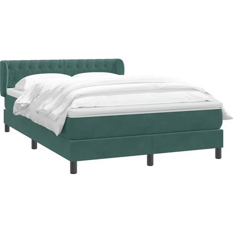 Boxspringbett mit Matratze Dunkelgrün 160x220 cm Samt vidaXL (1/5)