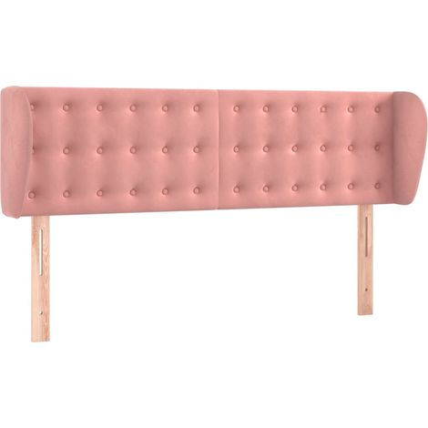 Maison Exclusive - Testiera ad Orecchio Rosa 147x23x78/88 cm in Velluto