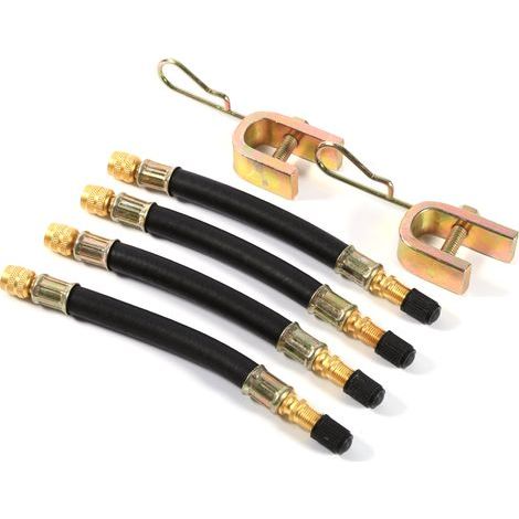 4x 140mm Flexible Pneu Valve ExtensionPneu Roue Camion Transit Adaptateur Pinces (1/5)