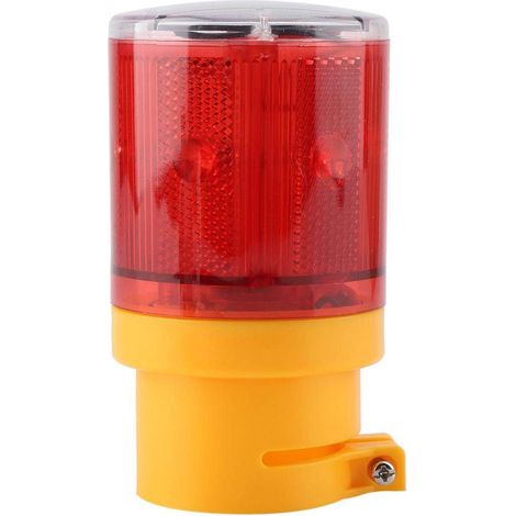 Voyant d'avertissement Solaire à LED, Voyant d'avertissement à LED, Lampe stroboscopique d'alarme pour la Saison des Vents de Boue neigeuse(Red) (1/5)