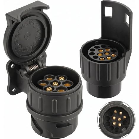 Adaptateur Prise Remorque 7 vers 13 et 13 vers 7 Broches(12V) (1/5)