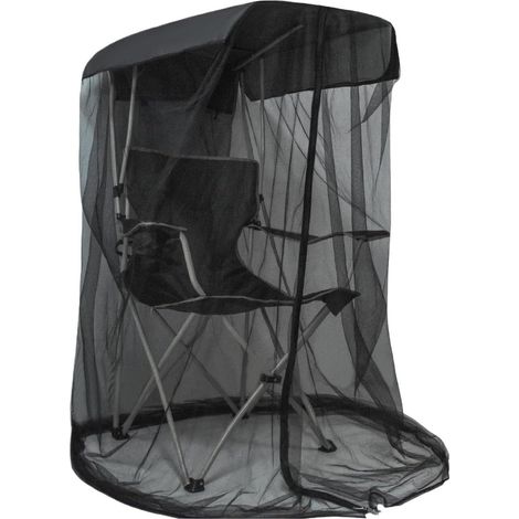 Tente de camping avec chaise et moustiquaire – Abri-tente à fermeture éclair – Tente en filet – Convient pour les plages, les terrasses et la pêche. (1/5)