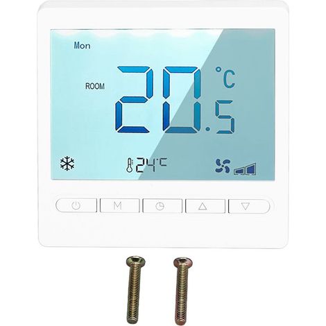Thermostat programmable,thermostat LCD grand écran de haute précision,pour salon,chambre à coucher,salle à manger,AC230 V (1/5)
