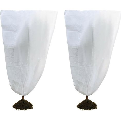 Lot de 2 Housses de Protection Anti-Gelées pour Tous Types d'Arbres, Plantes et Arbustes. 1,2 Mètre de Diamètre sur 1,8 Mètre de Hauteur (1/5)
