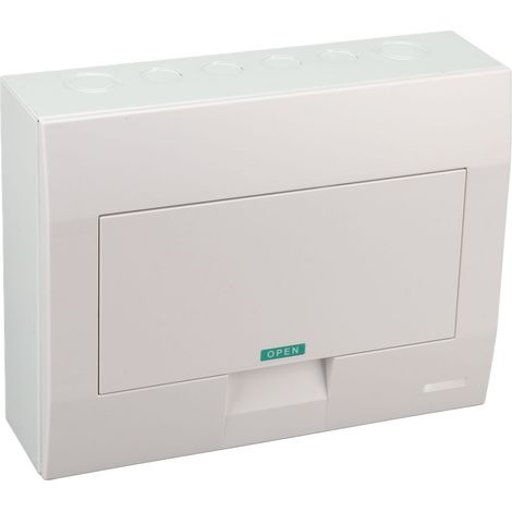 Boîtier électrique en saillie à 12 canaux, couvercle entièrement blanc, série LRP1S, avec rail DIN (1/5)