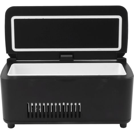 Kühlbox für Insulin, USB-Ladeanschluss, versiegelt, 100–240 V, tragbar, zur Aufbewahrung von Medikamenten, schwarz, EU-Stecker (1/5)