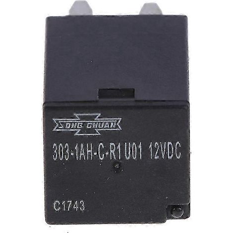 Relais automobile HFMQV 4 broches 12 V CC 303-1AH-C-R1 U01 avec conception intégrée, taille unique (1/4)