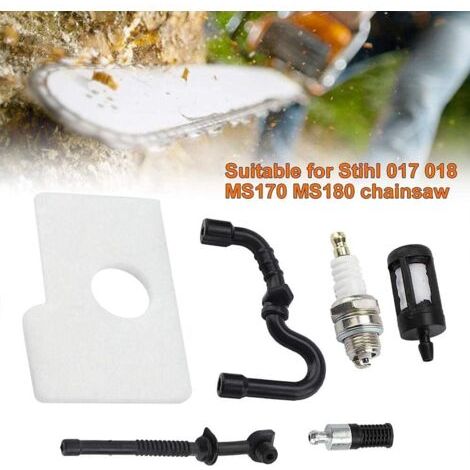 Kit di ricambio filtro carburante e candele per troncatrice Stihl 017 018 MS170 MS180. Ottimo prezzo, parti di alta qualità. (1/3)