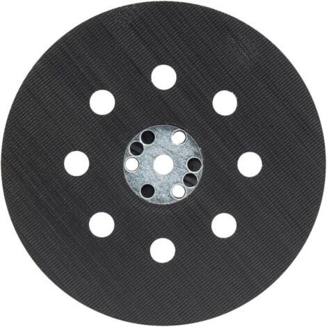 Accessories Plateau de Ponçage Mi-Dur (pour Peinture, Mastic, 8 Trous, diamètre 125 mm, Accessoires Ponceuses Excentriques) [Classe énergétique A+]