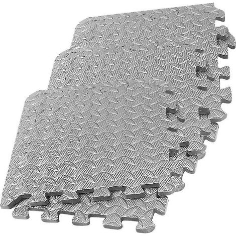 Tapis de sol Leaf Grain compatible avec une utilisation en salle de sport, avec 6 coussins de sol EVA emboîtables. (1/5)