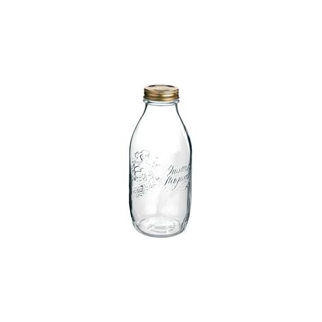 1L Quattro Stagioni Flasche – Glasflasche mit Metallverschluss zur Aufbewahrung von Lebensmitteln