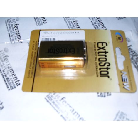 Pila Batteria 6LR61 9V 550mAh MN1604 Super Alcalina Confezione da 1 Pezzo