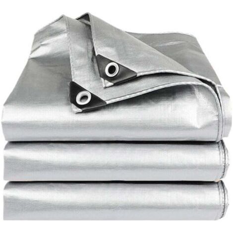 Bâche de Protection 5x5m, Étanche pour Meubles de Jardin, Voiture, Piscine, Bateaux