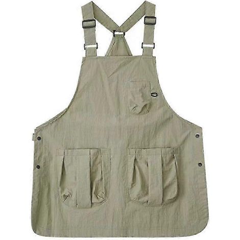 Tenue de travail de coiffeur avec peinture, vêtements de travail ajustables pour la restauration, les salons de thé et les cafés, tablier de cuisine, vert (1/5)