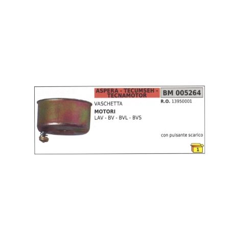 Bouton de vidange tondeuse à gazon ASPERA LAV - BV - BVL - BVS