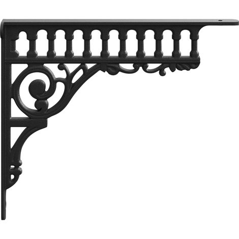 Supports d'étagère murale 12 pc Noir 27,5 x 23 x 4 cm Acier vidaXL (1/4)