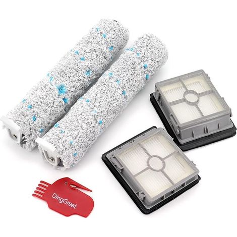 2-teilige Mehrzweck-Bürstenwalze + 2-teiliger Ersatzfilter für Bissell CrossWave X7 Pet Pro 3011, 2832Z, 2955Z Staubsauger (1/4)