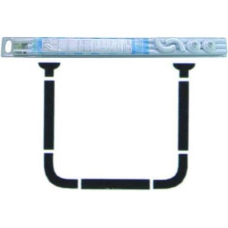 TELAIO REGGITENDA AD U PER DOCCIA cm.80x80x80 ALLUMINIO BIANCO FERR 114073 (1/2)