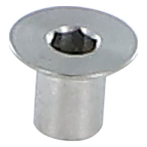 Ecrou Relieur Tête plate TP Hexagonal creux 9X6.75 M3 Inox-10 pièces