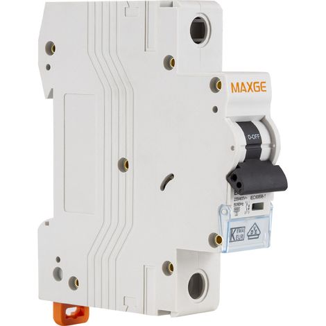 Interruptor Magnetotérmico Residencial 1P 6-40A 6kA Curva C MAXGE Alpha+ 25 A
