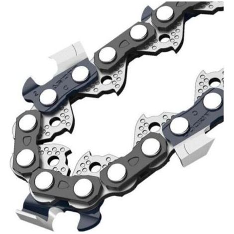 Set di 2 catene per motosega con 33 maglie per barre guida da 20 cm (8 pollici). Segmento ad angolo retto zincato.