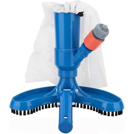 Aspirateur de piscine, nettoyeur de fond de piscine, kit de nettoyage de piscine, brosse d'aspiration pour piscine avec sac de récupération (1/5)