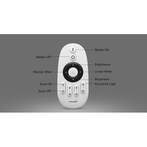 FUT007 monochrome remote control with grouped buttons, color temperature button remote control, MILIGHT remote control