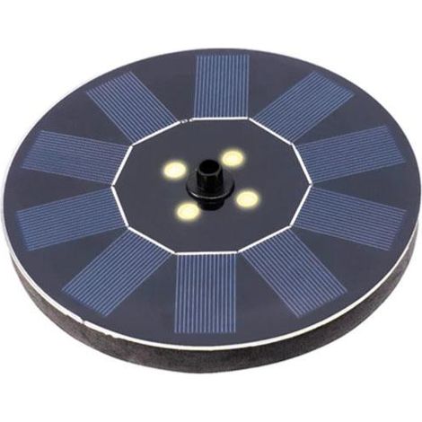Pompe solaire disque flottantavec batterie : jet d'eau 130L- blanc chaud