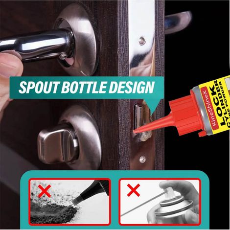 KineShineX lock cylinder lubricant powder (lead powder, graphite powder), door lock cylinder lubricant, anti-theft door keyhole unlocking. (1/4)