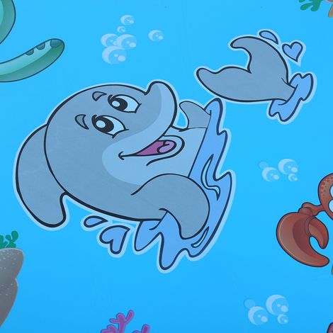 Tapis d'arrosage gonflable rond de 168 cm à motif dauphin pour enfants, idéal pour le jardin ou la plage (1/5)