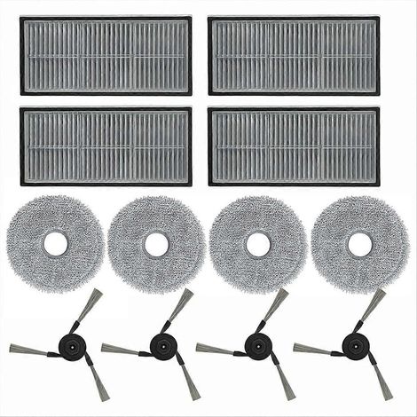 Accessoires de rechange pour aspirateurs robots X40/X40 Pro/X40 Ultra : brosses latérales, filtres HEPA, lingettes de nettoyage. (1/5)