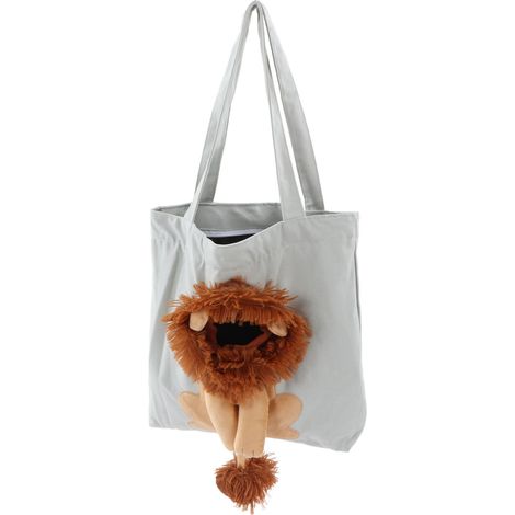 Sac de transport multifonctionnel en toile en forme de lion, idéal pour les chats pesant moins de 2,7 kg (Type 2). (1/5)