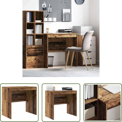 Bureau compact - Bureau Bois ancien 80 x 50 x 76 cm (1/5)